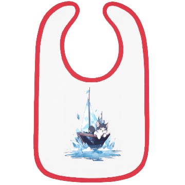 Discover Ice Sailing Cat Kitten Ice Sailor Ice Boating Bibs