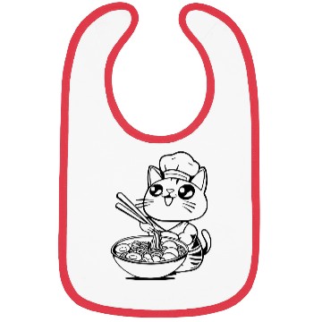 Discover cat ramen chibi japanese kawaii chibi fun Bibs
