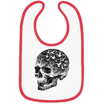 Discover Vintage Skull Graphic Halloween Gothic Emo Bibs