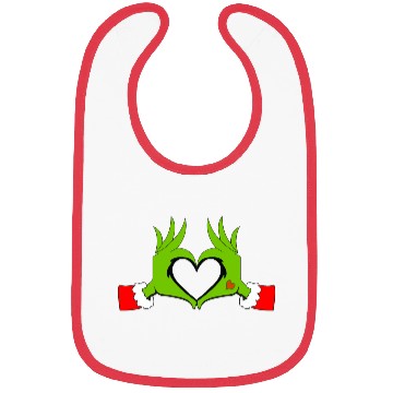 Discover Heart Hands Graphic Christmas Bibs
