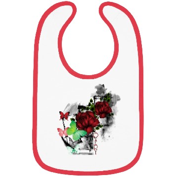 Discover female flowers butterfly Bibs