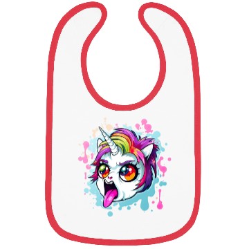 Discover Scolding Unicorn Complaining Mood Bibs