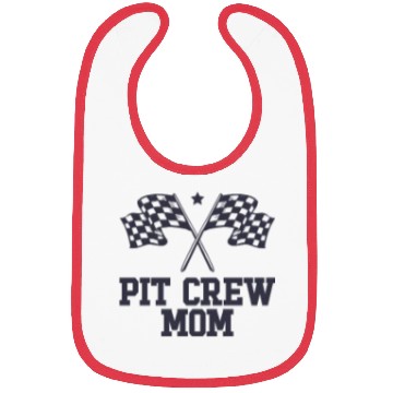 Discover Pit Crew Mom Racing Enthusiast Racer Birthday Gift Bibs