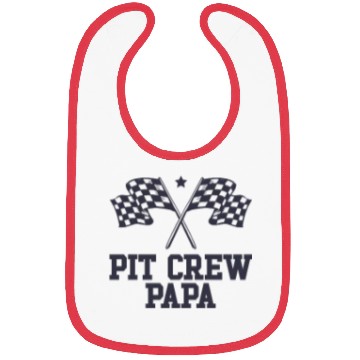 Discover Pit Crew Papa Racing Enthusiast Racer Birthday Bibs