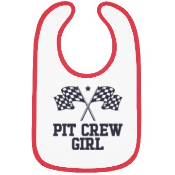 Discover Pit Crew Girl Racing Enthusiast Racer Birthday Bibs