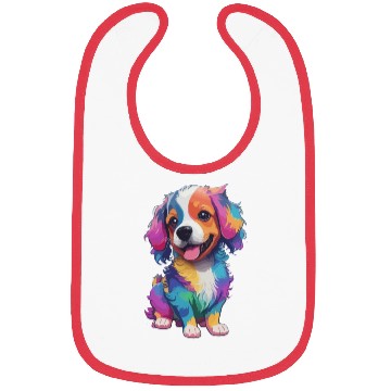 Discover Colorful Cute Dog for Dog Lovers Bibs