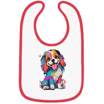 Discover Colorful Cute Dog for Dog Lovers Bibs