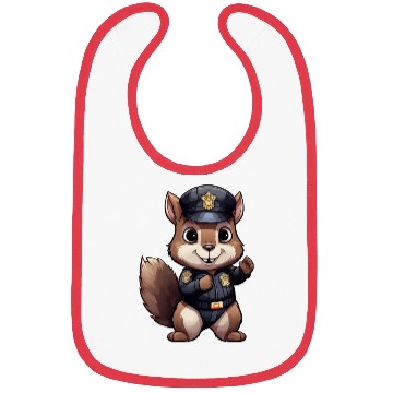 Discover Squirrel policeman Bibs