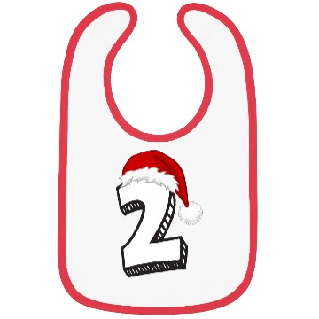 Discover Number 2 Second Birthday - Christmas Two Bibs