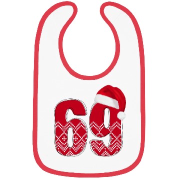 Discover Age 69 Years Old - Christmas number Sixty Nine Bibs