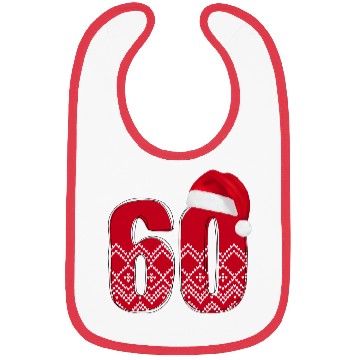 Discover Happy 60th Christmas Birthday - Number Sixty Bibs