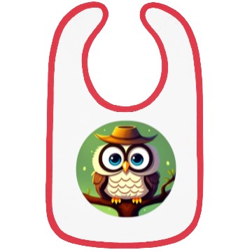 Discover Owl in a hat Bibs