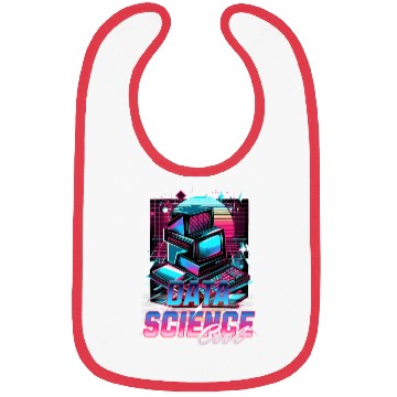 Discover Retro Neon Data Science Vibes 90s Bibs