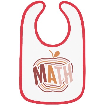 Discover Mathematics Bibs, Math Apple Cute Bibs, Math