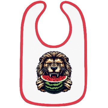 Discover Lion enjoys watermelon Bibs