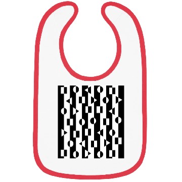 Discover Geometric Shapes Black And White Pattern Bibs