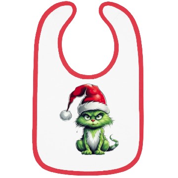 Discover Green Christmas Cat Bibs
