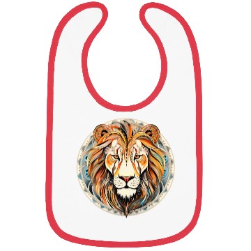 Discover Lion Mandala Art Bibs
