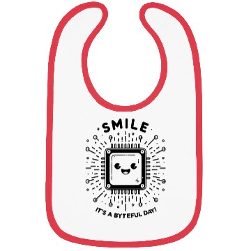Discover Smile It's a Byteful Day! Bibs