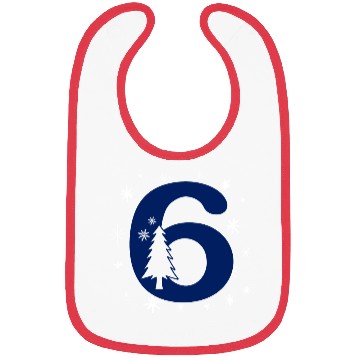 Discover Number 6 - Winter Xmas Age Six Bibs