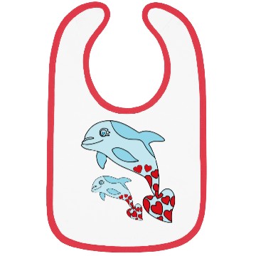 Discover The Endearing Dance of Dolphin Mom and Kid Bibs