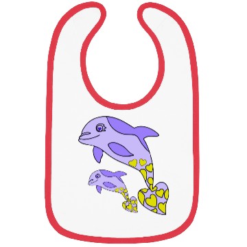 Discover The Endearing Dance of Dolphin Mom and Kid Bibs