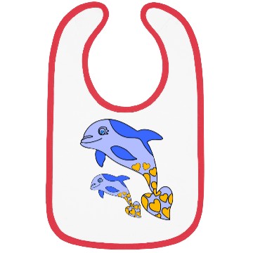 Discover The Endearing Dance of Dolphin Mom and Kid Bibs