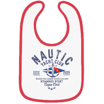 Discover Nautic Yacht Club Emblem Design Bibs