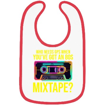 Discover Neon '80s Cassette Tape: Nostalgic Retro Vibes Bibs