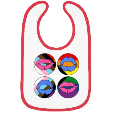 Discover LGBTQ Gay Rainbow Progress Pride Flag Lips Bibs