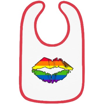 Discover LGBTQ Gay Pride Rainbow Flag Lips Bibs