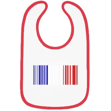 Discover Nice Barcode France Flag for French People Bibs