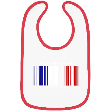 Discover Rennes Barcode France Flag for French People Bibs
