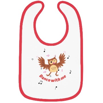 Discover Dancing owl on kids Premium Bibs