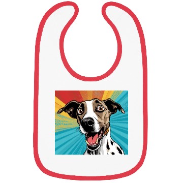 Discover Cute Colorful New Whippet Face Bibs