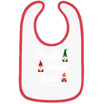 Discover Faith Hope Love Religious Family Christmas Gnome Bibs