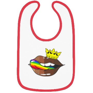 Discover LGBTQ Rainbow Black Pride Crown Melanin Lips Bibs