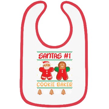 Discover Santa's Number 1 Cookie Baker Christmas Baking Bibs