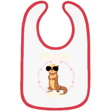 Discover I'm otter here cute otter Bibs