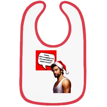 Discover Christmas Nice Cute and Handsome Man Bibs