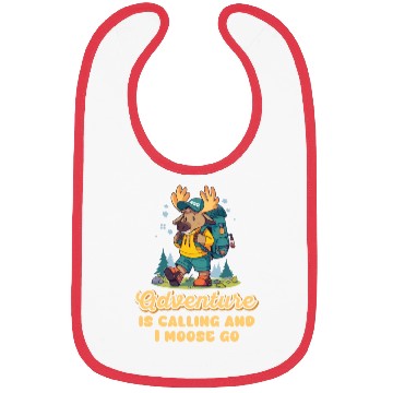 Discover Adventure Is Calling Youth Cute Moose Bibs
