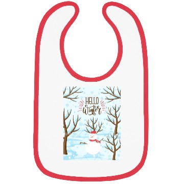 Discover Hello Winter Wonderland Bibs