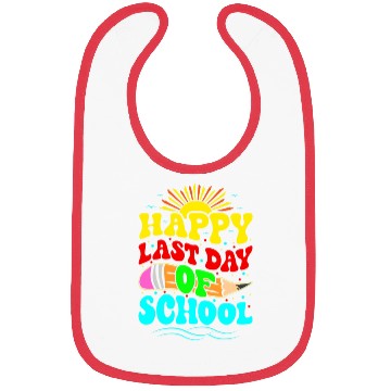 Discover Happy Last Day Of School Teacher Students Groovy Bibs