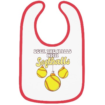 Discover Softball Player Catcher Christmas Balls Deck The Bibs