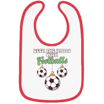 Discover Football Player Coach Christmas Balls Deck The Bibs