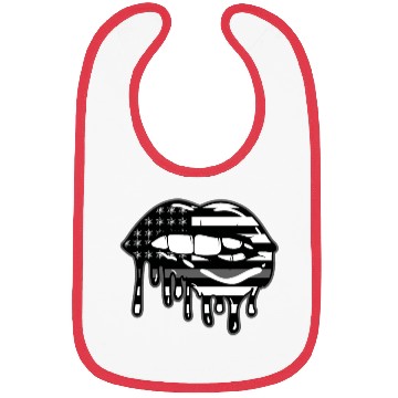 Discover US Flag Lips Correctional Officer Patriotic First Bibs