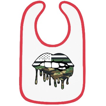 Discover US Military Dripping Lip Biting Bullet Army First Bibs