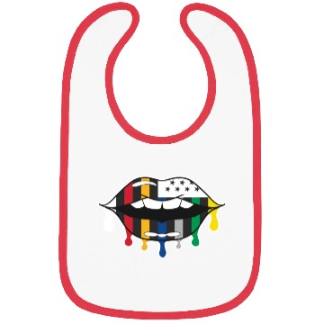 Discover US Flag Dripping Lips Patriotic First Responders Bibs