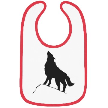 Discover Howling Wolf Silhouette Bibs