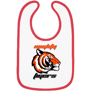 Discover Tiger head- Mighty Tigers Bibs